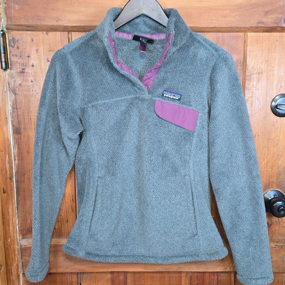 Patagonia Polartec Thermal Pro Fleece Pullover Gray Women's Size S - Picture 4 of 7